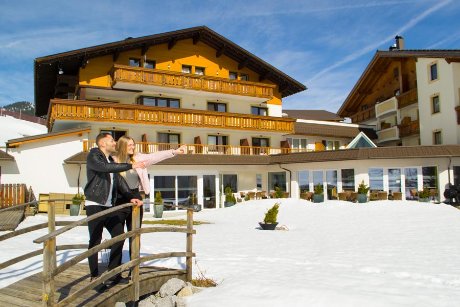 Couple on winter vacation